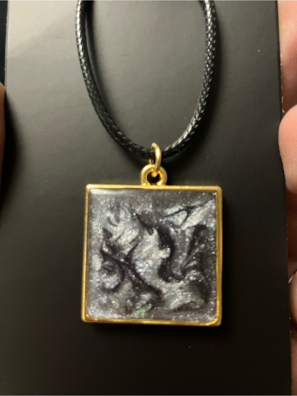 Handcrafted smoke stone pendant